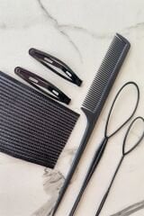 Siyah Renk Saç Aparat Set