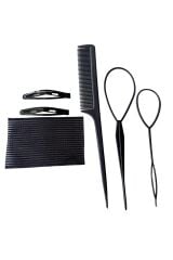 Siyah Renk Saç Aparat Set