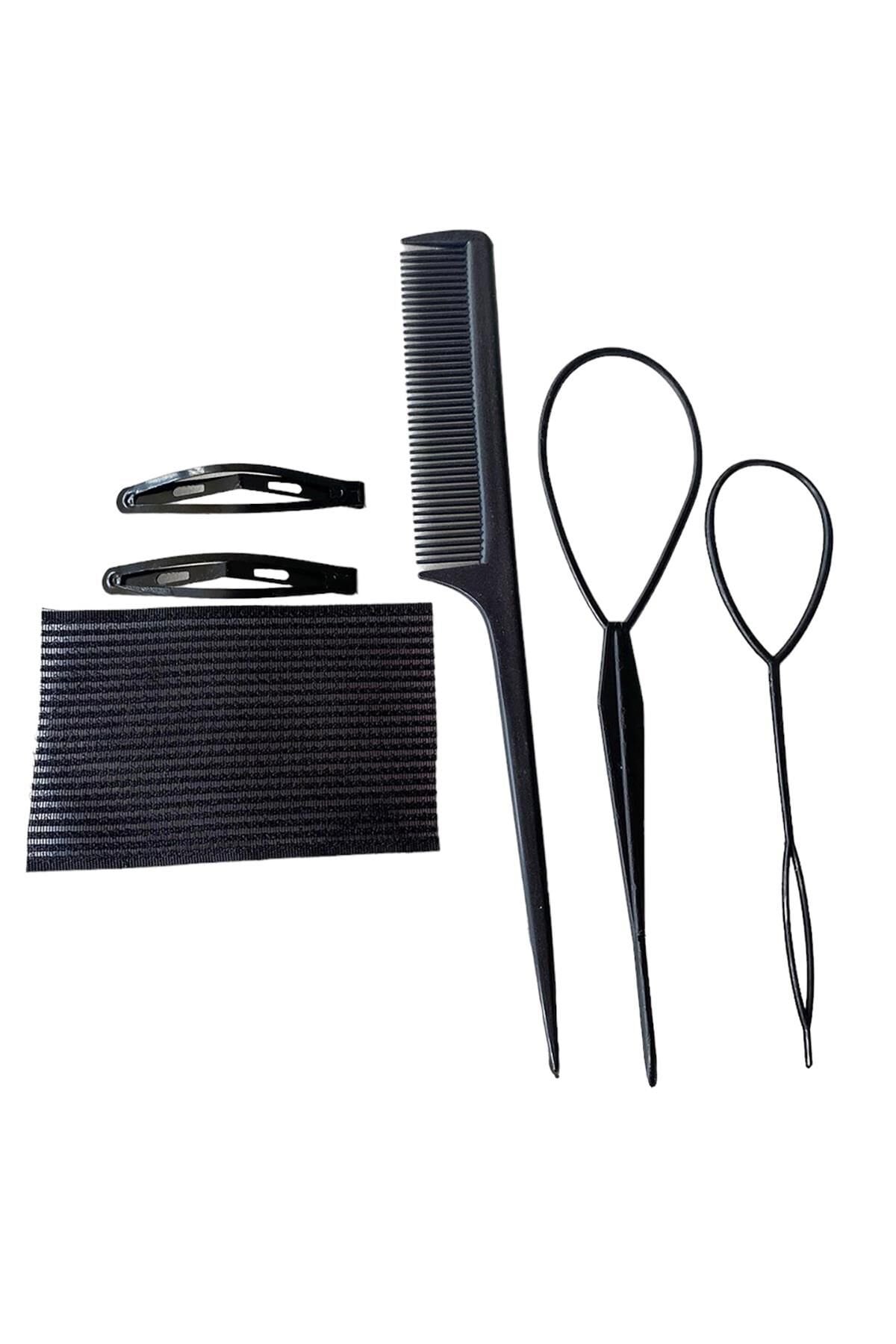Siyah Renk Saç Aparat Set