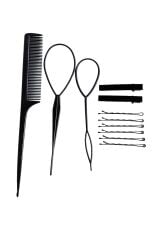 Siyah Renk Topuz Aparat Set