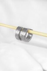 Gümüş Renk Kertenkele Desenli Unisex Halka Küpe (Çift)