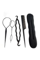 Siyah Renk Topuz Aparat Seti