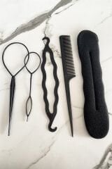 Siyah Renk Topuz Aparat Seti