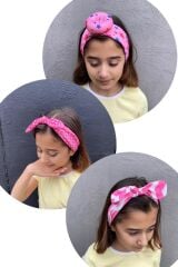 3'lü Pembe Renk Saç Bandı (Set)