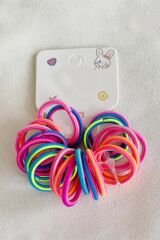Karışık Renk Lastik Toka Set (Küçük Boy) Çok Renkli