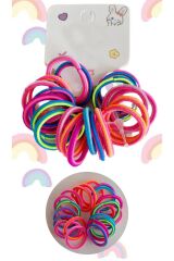 Karışık Renk Lastik Toka Set (Küçük Boy) Çok Renkli