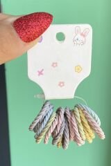 Karışık Renk Lastik Toka Set (Küçük Boy) Çok Renkli