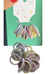 Karışık Renk Lastik Toka Set (Küçük Boy) Çok Renkli
