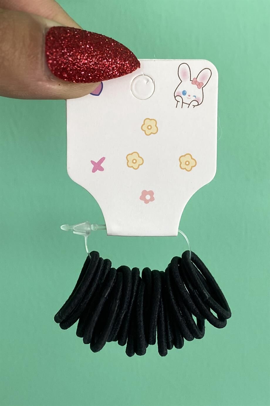 Siyah Renk Lastik Toka Set (Küçük Boy) Siyah