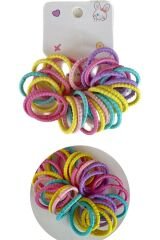 Karışık Renk Lastik Toka Set (Küçük Boy) Çok Renkli