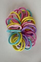 Karışık Renk Lastik Toka Set (Küçük Boy) Çok Renkli