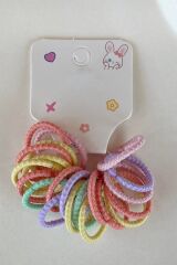 Karışık Renk Lastik Toka Set (Küçük Boy) Çok Renkli