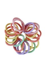 Karışık Renk Lastik Toka Set (Küçük Boy) Çok Renkli