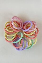 Karışık Renk Lastik Toka Set (Küçük Boy) Çok Renkli