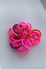 Neon Karışık Renk Lastik Toka Set (Küçük Boy) Çok Renkli