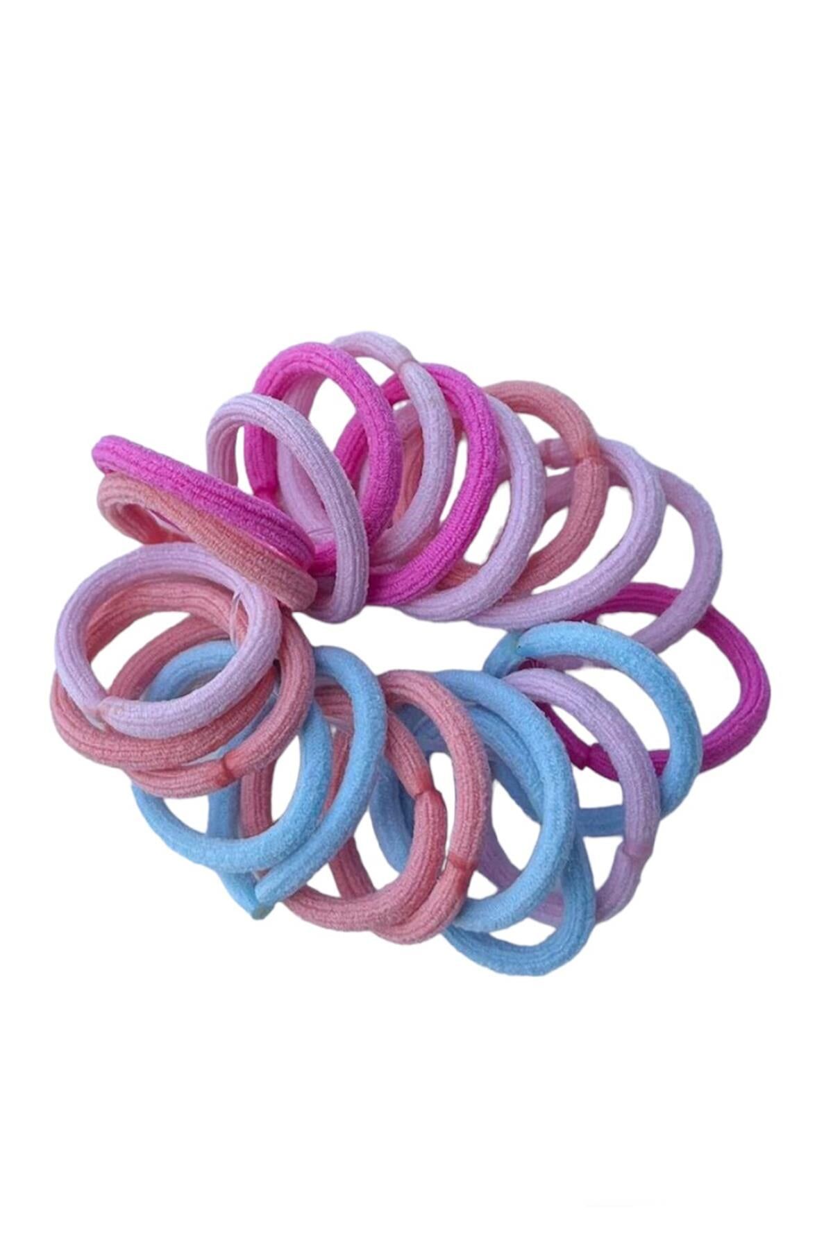 Karışık Renk Lastik Toka Set (Küçük Boy) Çok Renkli